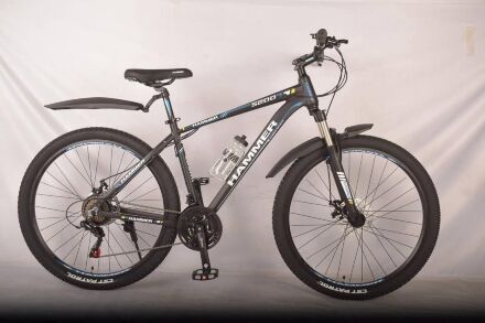 Велосипед спортивний MTB 24 дюйми Hammer NEW S200 рама 14 дюймів, промпідшипник, покришка GST JET ARMOR, чорний