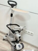 Дитячий триколісний самокат трансформер Maraton 3в1 K619 з батьківською ручкою, бампером, фарою, лайм