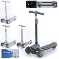 Дитячий триколісний складаний самокат JR 3-112 Maxi-big з фарою, 4 кольори