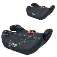 Автокрісло бустер CARRELLO Plus CRL-11804/2 Space Black з напрямним ременем, чорний