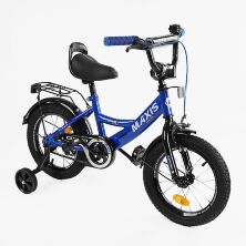 Дитячий велосипед 14 дюймів Corso MAXIS CL-14722 із додатковими колесами синій