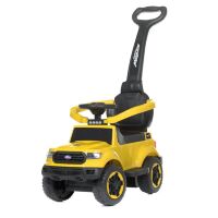 Дитяча каталка толокар електромобіль 2в1 BAMBI M 4564B-6 Ford на акумуляторі з батьківською ручкою / жовтий