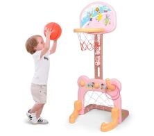 Ігровий центр 2в1 Basketball football play set 1101 Баскетбольне кільце на стійці + Футбол + музик. телефон