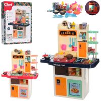 Дитячий ігровий набір Кухня 922-107-108 з водою і парою / духовка плита, холодильник, мийка /74 деталі / 2 кольори