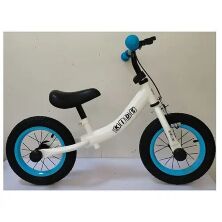 Дитячий велобіг біговел PROFI KIDS 12 дюймів HUMG1210A-2 сталева рама/на надувних колесах/біло-синій**