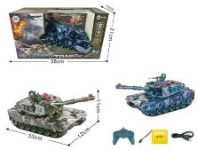 Бойовий Танк на радіокеруванні 0173 на акумуляторі 4.8 V з підсвічуванням та звуками / 2 кольори