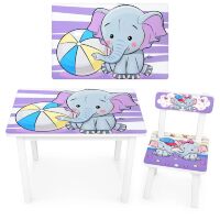 Дитячий стіл зі стільчиком Bambi BSM2K-05 Слоник