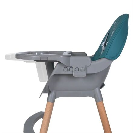 Дитячий регульований Стілець для годування EL CAMINO ME 1111 LUMI Teal / чохол екокожа / бірюзовий