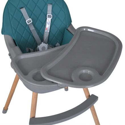 Дитячий регульований Стілець для годування EL CAMINO ME 1111 LUMI Teal / чохол екокожа / бірюзовий