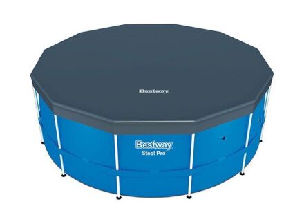 Тент для каркасного басейну Bestway 58037 діаметр 366 см темно-синій