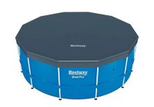 Тент для каркасного басейну Bestway 58037 діаметр 366 см темно-синій