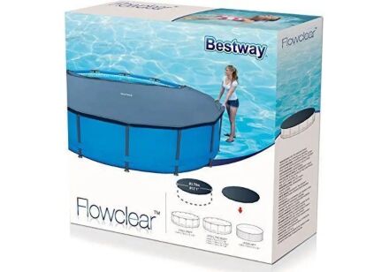 Тент для каркасного басейну Bestway 58037 діаметр 366 см темно-синій
