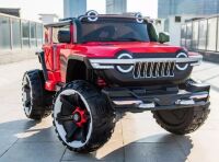 Дитячий електромобіль Машина Джип M 4863EBLR-3 4WD одномісний, шкіряне сидіння, червоний