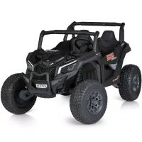 Дитячий електромобіль Джип M 5725EBLR-2 (24V) Баггі двомісний, 4 мотори, шкіряне сидіння / чорний