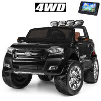 Дитячий електромобіль Ford Ranger 4WD M 3573(MP4)EBLRS-2 з м'яким сидінням чорний автопокраска**