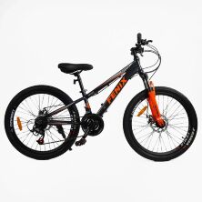 Спортивний алюмінієвий велосипед 24 дюйми Corso «FENIX» FX-24761 рама 11д Saiguan 21 швидкість