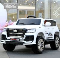 Дитячий електромобіль Джип M 6138EBLR-1 Toyota шкіряне сидіння білий