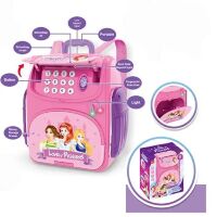 Дитячий Рюкзак Портфель для дівчинки MK 4826 СКАРБНИЦЯ "Принцеси" Затягує купюри / світло музика звук