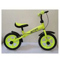 Дитячий велобіг біговел PROFI KIDS 12 дюймів HUMG1209-5 сталева рама / на ЕВА колесах / ручне гальмо / салат