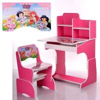 Дитяча парта растишка Bambi W 2071-8-4 Disney Princess Pets Малинова