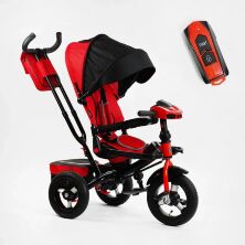 Триколісний велосипед-коляска Best Trike 6088 F-725-02 з поворотним сидінням і складаним кермом +ФАРА / червона