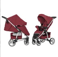Дитяча прогулянкова коляска CARRELLO Vista CRL-8505 Ruby Red в льоні + дощовик