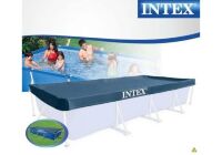 Тент для каркасного прямокутного басейну INTEX 28039 чорний Тент для каркасного прямокутного басейну INTEX 28039 чорний