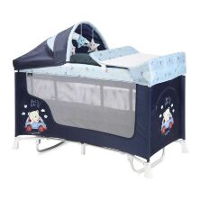 Манеж-ліжко ігровий Lorelli San Remo Rocker 2L Blue Bear синій