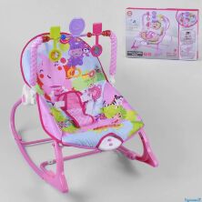 Дитячий шезлонг крісло-гойдалка Mengo Baby 898-932 з музикою і вібрацією в комплекті 3 брязкальця