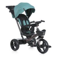 Велосипед-коляска дитячий триколісний TURBOTRIKE MT 1001-4 з кошиком, підсклянником та сумкою / зелений