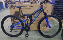Велосипед спортивний гірський Crosser Solo колеса 29 дюймів рама алюміній сіро-блакитний