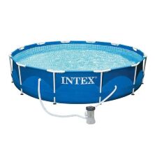 Каркасний круглий басейн INTEX 28212 розмір 366-76 см / об'єм 6503л з фільтр-насосом (від мережі)