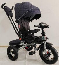 Дитячий триколісний велосипед-коляска Best Trike 6088 F–702-15 зі складним кермом, фара музична, пульт