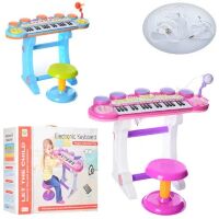 Дитячий синтезатор-піаніно на ніжках BB45BD зі стільчиком і мікрофоном (є MP3) працює від мережі і батарейок*