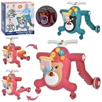 Дитяча Каталка ходунки штовхач 3в1 A2018-8 Беговел Самокат з баскетбольним кільцем / 2 кольори**