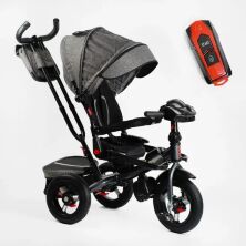 Триколісний велосипед-коляска Best Trike 6088 F-670-45 з поворотним сидінням і складаним кермом +ФАРА / бежева
