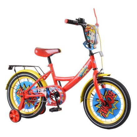 Велосипед дитячий двоколісний TILLY Wonder 16 дюймів T-216219 червоно-жовтий