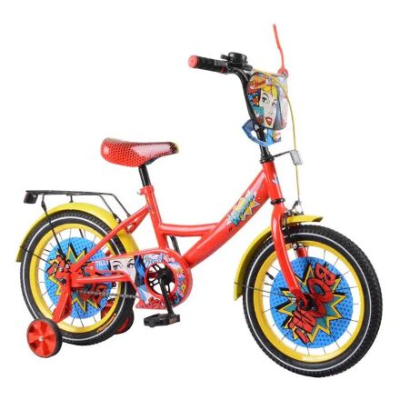 Велосипед дитячий двоколісний TILLY Wonder 16 дюймів T-216219 червоно-жовтий
