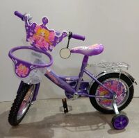 Дитячий двоколісний велосипед Mustang Принцеса 12 дюймів фіолетовий з кошиком**