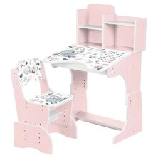 Дитяча парта зі стільчиком Bambi B 2071-88-2 Птах рожева**