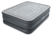 Надувний велюровий матрац ліжко INTEX 64140 з вбудованим насосом