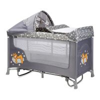 Манеж-ліжко ігровий Lorelli San Remo Rocker 2L Grey Clouds сірий