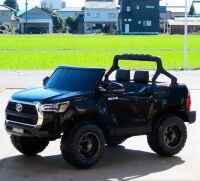 Дитячий двомісний електромобіль Джип M 4919EBLR-2 4WD Toyota Hilux з м'яким сидінням, 4 мотори / чорний