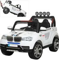 Двомісний дитячий електромобіль джип BMW 8088 білий