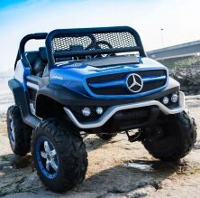 Дитячий двомісний електромобіль BAMBI Джип Мерседес 4WD M 4133EBLRS-4 синій автопокраска**