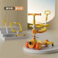 Дитячий триколісний самокат-трансформер Maraton 3в1 X20 з батьківською ручкою, сидінням та бампером, блакитний