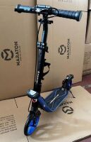 Двоколісний самокат Maraton Concept з ручним дисковим гальмом та амортизаторами, синій