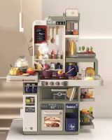 Велика дитяча кухня 93 см LIMO TOY 889-229 ігрова, інтерактивна з яйцеваркою, вода, пара, звук, 88 деталей