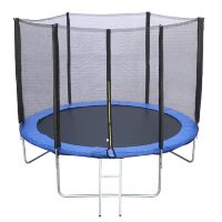 Спортивний батут круглий RJ-0086/2 діаметр 244см на пружинах з сіткою і сходами / колір синій Спортивний батут круглий RJ-0086/2 діаметр 244см на пружинах з сіткою і сходами / колір синій