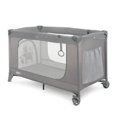 Манеж дитячий EL CAMINO ME 1016 SAFE SAFE Grey Len сірий **